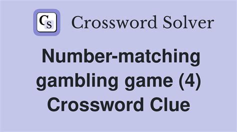 gambling game crossword clue|gambling game crossword solver.